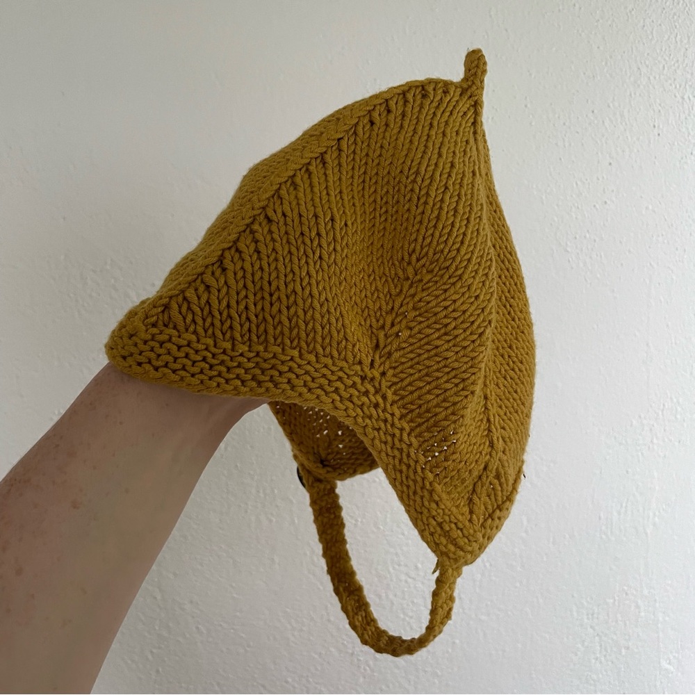 Kids Knit Earflap Hat - Mustard